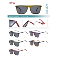 Lunettes de soleil en acétate à motifs colorés, nouvelle collection haut de gamme, protection oculaire pour l'extérieur