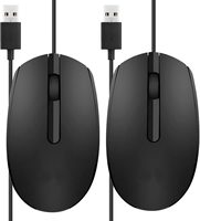 Superficie lisa Estilo estándar Plug and Play USB 2,0 Ratón de oficina con cable portátil para Windows 7/8/10/11 XP/Mac/Linux, etc.