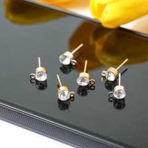 Pendientes con Forma de Coche con Pedrería, Colgante de Oro Blanco K con Engaste de Bisel, Accesorios de Joyería para Uso Diario - Product Image 3