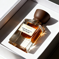 Flacon de parfum de luxe à base épaisse 30ml 80ml 100ml en verre transparent lourd, flacon de parfum vide élégant avec bouchon mat personnalisé