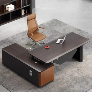 Meubles de bureau élégants et luxueux, bureau de direction moderne et simple, bureau de patron, bureau de président, bureau en panneaux de bois - Product Image 1