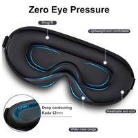 Masque de Sommeil Anthrive Healthcare Factory Stock 100% Occultant pour la Nuit, Masque Oculaire 3D pour Homme, Femme et Voyage