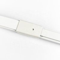 Rail de rideau manuel extensible blanc à faire soi-même, longueur personnalisée de 1,1 m à 4,2 m, montage mural au plafond pratique, rail de rideau intérieur
