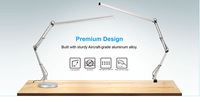 Bras pivotant de lecture Flexible réglable en usine, lampe de Salon de Table à ongles LED avec Base lourde