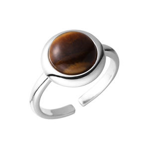 แหวนเงินแท้ S925 ประดับพลอยตาเสือ ตาแมว อำพันเมลาร์ด ชุบทอง 18K สไตล์เรโทร ดีไซน์โดดเด่น ไม่ซ้ำใคร สำหรับลุคทำงาน - Product Image 5