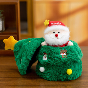 Animaux en peluche de Noël, cerf, sapin, Père Noël moelleux, poupée en peluche pour enfants, décoration pour magasins de cadeaux - Product Image 3