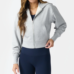 Top Quality <strong>Women's</strong> Crop Knitted Zip up <strong>Snuggle</strong> <strong>Hoodie</strong> Blanket <strong>Women</strong> Sweatsuits Two Piece Comfortable Breathable Zipper Hoodies - Product Image 1