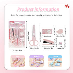 Juego de Papelería Metálico de 6 Piezas con Diseño de Perro Adorable (24 Piezas/Caja), Artículos Escolares con Temática de Dibujos Animados, Incluye <span class=keywords><strong>Grapadora</strong></span> Resistente y Cinta Adhesiva - Product Image 2