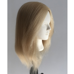 Maquillaje barato Natural <span class=keywords><strong>Real</strong></span> 100% cabello maniquí cabeza de entrenamiento cabello humano maniquí - Product Image 6