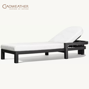 Tumbona de Aluminio para Exteriores, Patio, Villa, Playa, Cama Solar para Balcón o Jardín, Sofás, Silla de Madera Resistente, Tumbona de Aluminio - Product Image 4