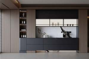 Armoires murales de salon modernes, design modulaire écologique, meubles sur mesure avec portes de luxe et tonalité de couleur unifiée - Product Image 3