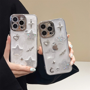La nuova custodia trasparente per telefono con stella colla trasparente per iPhone16promax 15max custodia protettiva per caduta 14 13 12 donna 11 - Product Image 1