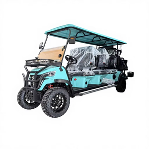 Carrito de Golf Eléctrico Todoterreno Blanco y Negro de 5-6 Plazas, 72V, 30-50 km/h, 90 km de Autonomía, Carrito Turístico - Product Image 1