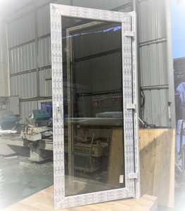 PVC nội thất nhà vệ sinh cửa Bảng điều chỉnh khung cửa ra vào và cửa sổ kính nhựa thiết kế đồ họa cửa Trung Quốc Phật Sơn phòng tắm uPVC PVC hiện đại - Product Image 4