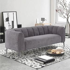 <span class=keywords><strong>Canapé</strong></span> modulaire moderne <span class=keywords><strong>3</strong></span> <span class=keywords><strong>places</strong></span> en tissu avec rembourrage en mousse, forme ronde, pieds en métal, design <span class=keywords><strong>confortable</strong></span> pour salon - Product Image 6
