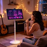 HRAY Écran tactile mobile sur pied de 27 pouces avec batterie 10000 mAh pour la maison, la musique, les loisirs et le divertissement en intérieur, prend en charge OEM ODM