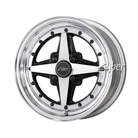 WORK EQUIP 01 Set di 3 Cerchi in Lega di Alluminio Forgiato, Design Classico a 4 Razze per AE86, Civic, Silvia, E30, Auto d'Epoca, VAG