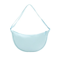 Sac bandoulière décontracté en nylon imperméable pour femmes et filles, modèle 2026, idéal pour l'extérieur, sac messager croisé, sac épaule en forme de lune pour dames