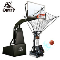 Machine de tir de basket-ball à angles multiples avec rebondisseur intégré