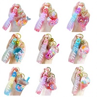 Gantungan Kunci Botol Pasir Akrilik Isi Minyak, Liontin Ransel Grosir, Ornamen Boneka Pasir Lucu Buatan Cina