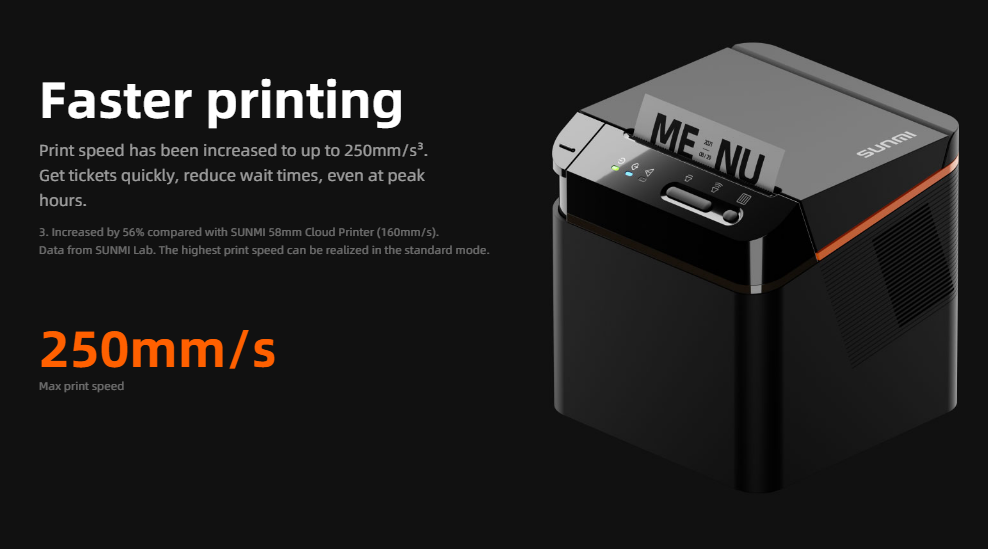 80mm kitchen cloud printer SUNMI 80mm Kitchen Cloud Printer - Emsys IT