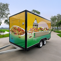 Remorque à pizza commerciale, restaurant mobile, camion de restauration, boulangerie de rue, remorque alimentaire, cuisine entièrement équipée