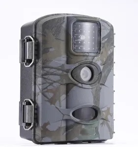 Mini cámara de juego con visión nocturna, cámara de rastreo impermeable activada por movimiento con pantalla de 2,4 ", cámara de caza para monitoreo de vida silvestre