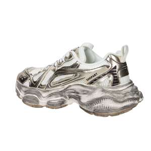 Shopart Donna <b>Sneakers</b> White Gold 5 Cm Heel Size 36 37 38 39 40 41 Trendy <b>Canvas</b> Shoes - Product Image 5