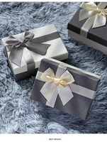 Fabricant professionnel personnalise des boîtes à bonbons de mariage rectangulaires exquises avec nœud, grandes boîtes cadeaux pour célébrations