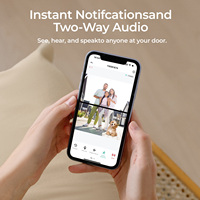 Sonnette de porte intelligente avec caméra vidéo de sécurité domestique à double objectif, interphone sans fil, sonnette Wifi, caméra de sonnette Wifi, carte TF 128G
