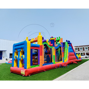 Structure gonflable interactive pour adultes : château de saut, parcours <span class=keywords><strong>d</strong></span>'obstacles en blocs de construction et <span class=keywords><strong>mur</strong></span> <span class=keywords><strong>d</strong></span>'<span class=keywords><strong>escalade</strong></span> - Product Image 4
