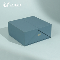 Boîte cadeau de luxe YADAO, boîte extérieure en papier à double porte, boîte intérieure en simili cuir avec insert amovible multifonctionnel