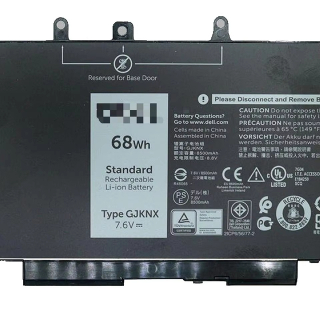 Best-selling GJKNX 7.6V 68Wh Battery for Dell Latitude 5480 5280 5590 5495 Series 451-BBZG GD1JP 0GD1JP DY9NT P60F P72G 4-Cell