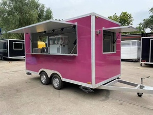 OEM Wholesale Mobile Catering Kitchen Bubble Tea Coffee Shop <strong>Ice</strong> <strong>Cream</strong> Beautiful Square Food <strong>Trailer</strong> with Oven - Product Image 2