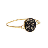 Nouveau Bracelet en Résine à Fleurs Séchées Original pour Femme, Style Minimaliste Ins, en Cuivre et Résine Époxy, Bijou de Main, Vente en Gros