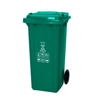 Poubelle extérieure en plastique de 120 L avec pédale, écologique, BAIYUN AF07601