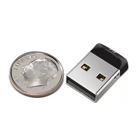 Venta caliente Super-Delgado Mini lindo negro Usb Flash Drive 16GB Mini marca usb stick de memoria de disco usb mini pulgar 2gb
