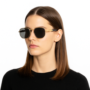 New Trendy Square Metal Frames Sunglasses with High Quality Unisex Custom Logo Fashion Design Luxury Women Men Sun Glasses - Product Image 1