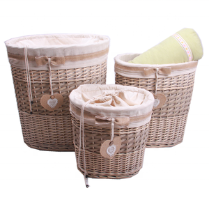Tessuti a mano di grandi dimensioni eco-friendly <span class=keywords><strong>rattan</strong></span> prodotti di salice di vimini cesto della biancheria <span class=keywords><strong>con</strong></span> <span class=keywords><strong>coperchio</strong></span> tessuto set di 3 - Product Image 1