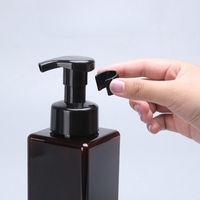 Stock 250ml 450ml 650ml Bouteille mousse carrée noire brillante Bouteille mousse nettoyante Bouteille distributeur PETG