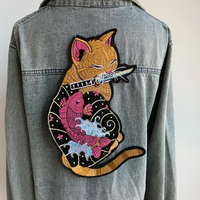 Patch en tissu brodé personnalisé avec des insectes de dessin animé colorés, à coudre sur les chapeaux et les vêtements