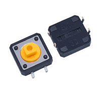 12x12x7.3mm PCB interrupteur tactile momentané B3F-4055 Mini interrupteur à bouton-poussoir DIP 4PIN 12*12mm interrupteur jaune