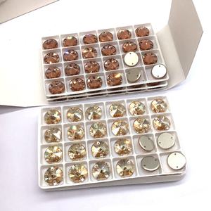 Neon AB dos plat coudre sur des strass en cristal de verre pour l'artisanat faisant des accessoires de robe de vêtement - Product Image 5