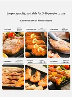 Liren Gril Électrique Poêle En Acier Inoxydable Antiadhésif Barbecue Grill Minuterie Numérique Contrôle Ménage Kebab Machine Intérieur Faible Fumée