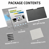 Filtre de confidentialité magnétique pour écran d'ordinateur portable 14 pouces 16:9 (310*174mm) – Anti-espion, bande magnétique amovible, film anti-lumière bleue lavable – OEM/ODM