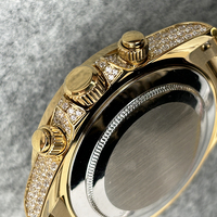 Montre entièrement personnalisée sertie de diamants Moissanite pour hommes, montre de luxe Hip Hop, montre cadeau, montre en diamants pour hommes