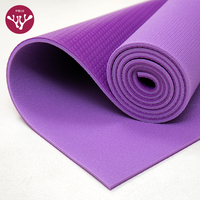 Tapis de yoga de couleur violette de haute qualité de 6mm, tapis de yoga épais imperméable et antidérapant