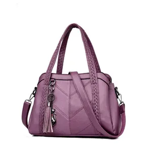 Sacs à main en Faux <span class=keywords><strong>cuir</strong></span> <span class=keywords><strong>souple</strong></span> pour femmes, sacoches Hobo élégantes, <span class=keywords><strong>sac</strong></span> à main et pochettes pour dames, nouvelle collection, - Product Image 1