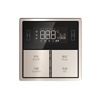 Knx Laina Serie Multifunktionales Temperaturkontrollpanel 6-Tasten Mechanisches Metall-Panel IP20 Drei-in-Eins-Funktion Vielseitige Szenarien