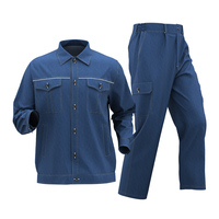 Summer Long Sleeve Soft Jeans Workwear Comfortable Cowboy Suit with Reflective Workshop Denims Vêtements de travail pour hommes et femmes